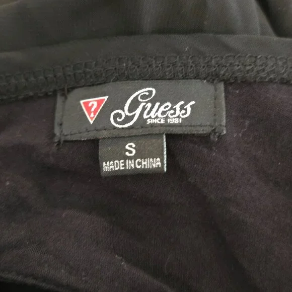Guess - Small Black Open Shoulder Blouse - EUC - Picture 2 of 5